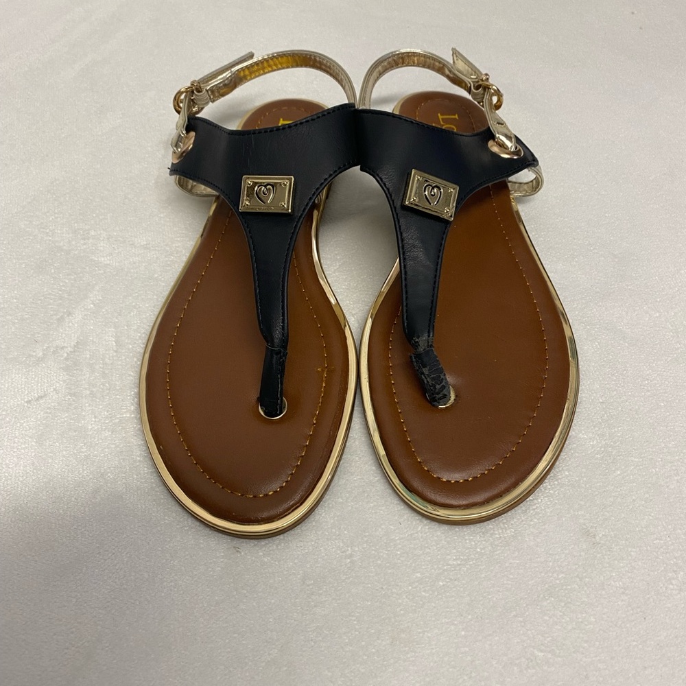 Lovita Women's Black strap Sandals Size 8
